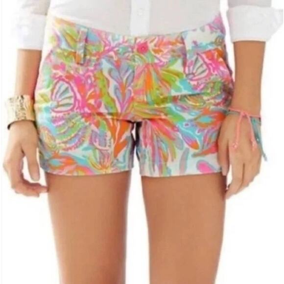 Lilly Pulitzer Callahan shorts Scuba to Cuba print Women's Size 6 Like New Excel - Picture 2 of 5